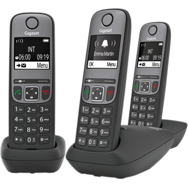 Gigaset AS695 Cordless Phone trio Black